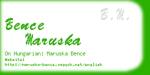 bence maruska business card